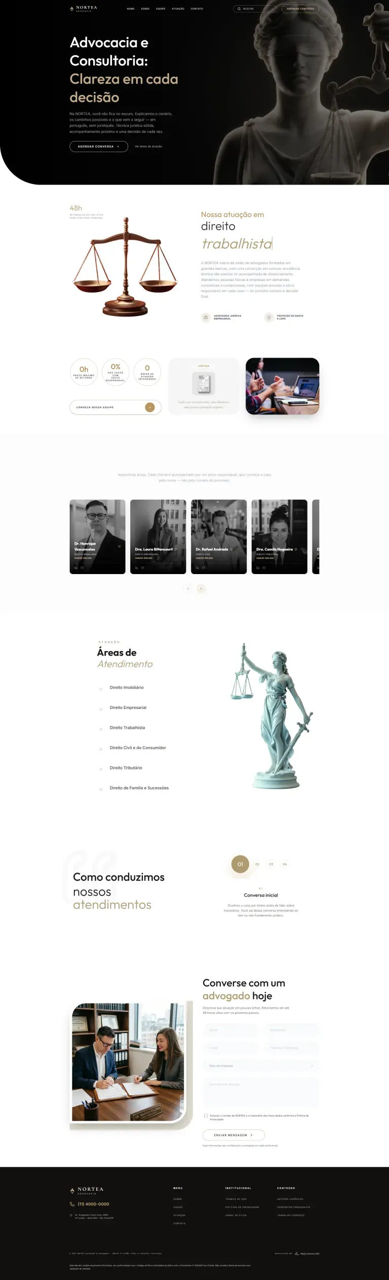 Preview completo do site NORTEA Advocacia
